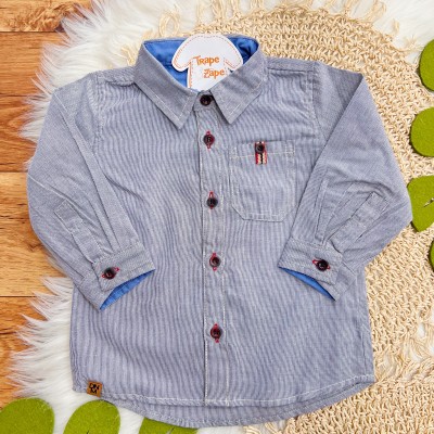 Conj. Camisa Manga Longa  e Calça Social - Azul Marinho